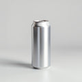 Lottiee Duty Example product, a sleek silver aluminum can, designed with a smooth surface and cylindrical shape, presented against a light gray background.
